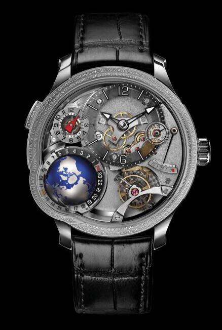 Replica Greubel Forsey Watch GMT Earth White Gold Men